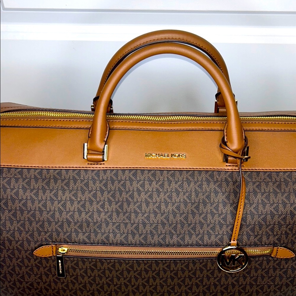 Michael Kors Jet Set Travel Extra-Large Signature Logo Duffel Bag - Picture 3 of 15